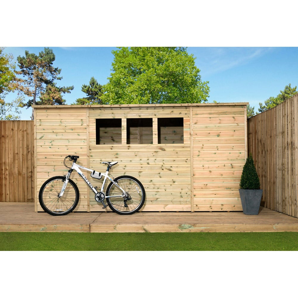 Empire Sheds 2800 12 x 3ft Tongue and Groove Wooden Pent Garden Shed Image 4