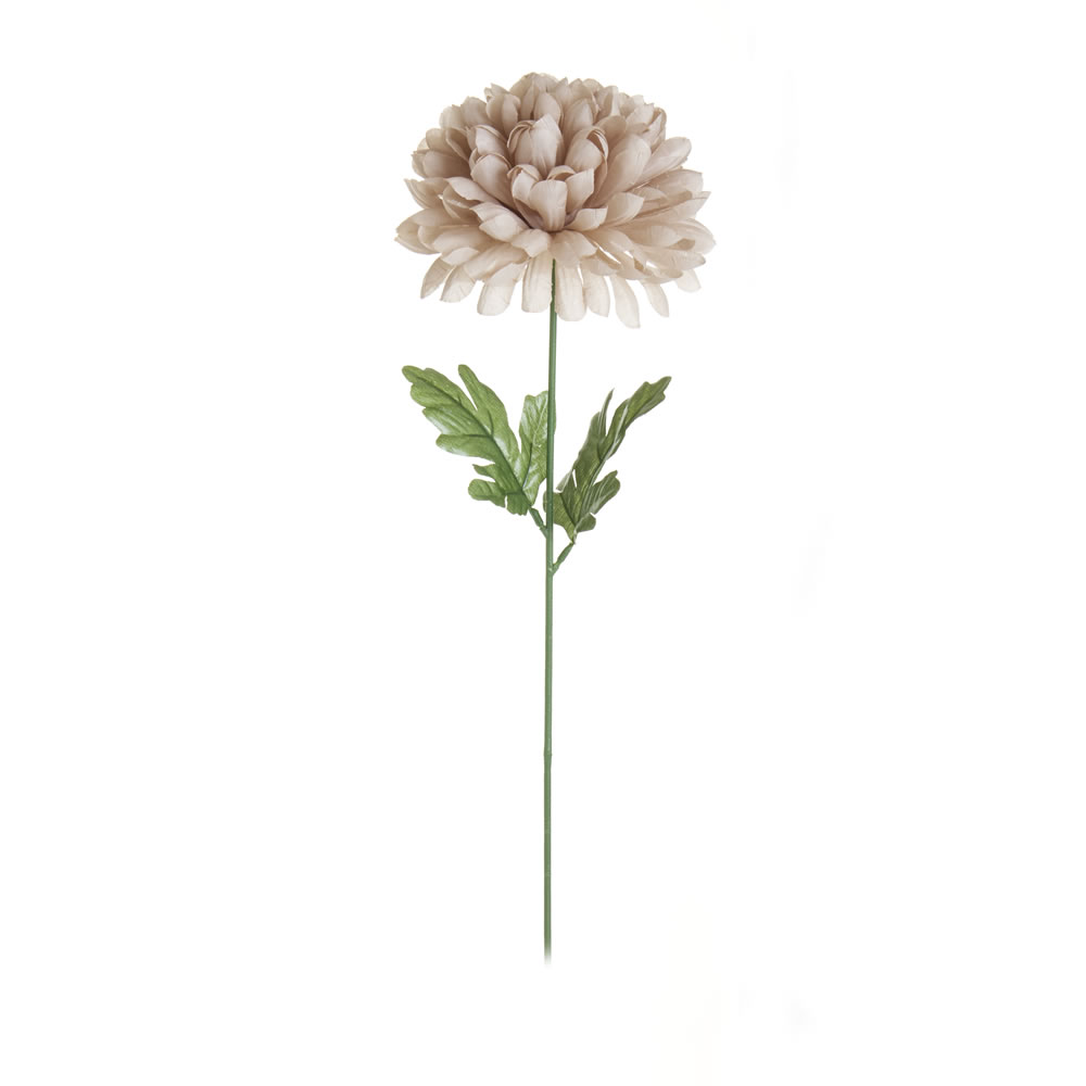 Wilko Taupe Pom Pom Single Stem Artificial Flower Image
