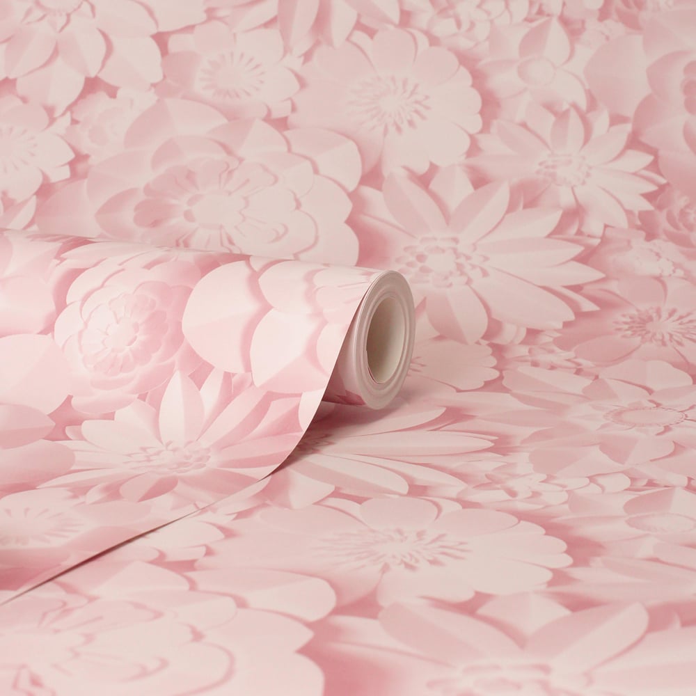 Fine Decor Dimensions Floral Pink Wallpaper Image 2