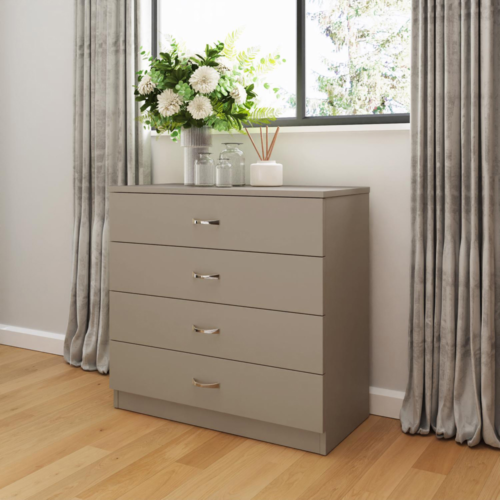 FWStyle Promo 4 Drawer Putty Modern Chest of Drawers Image 6