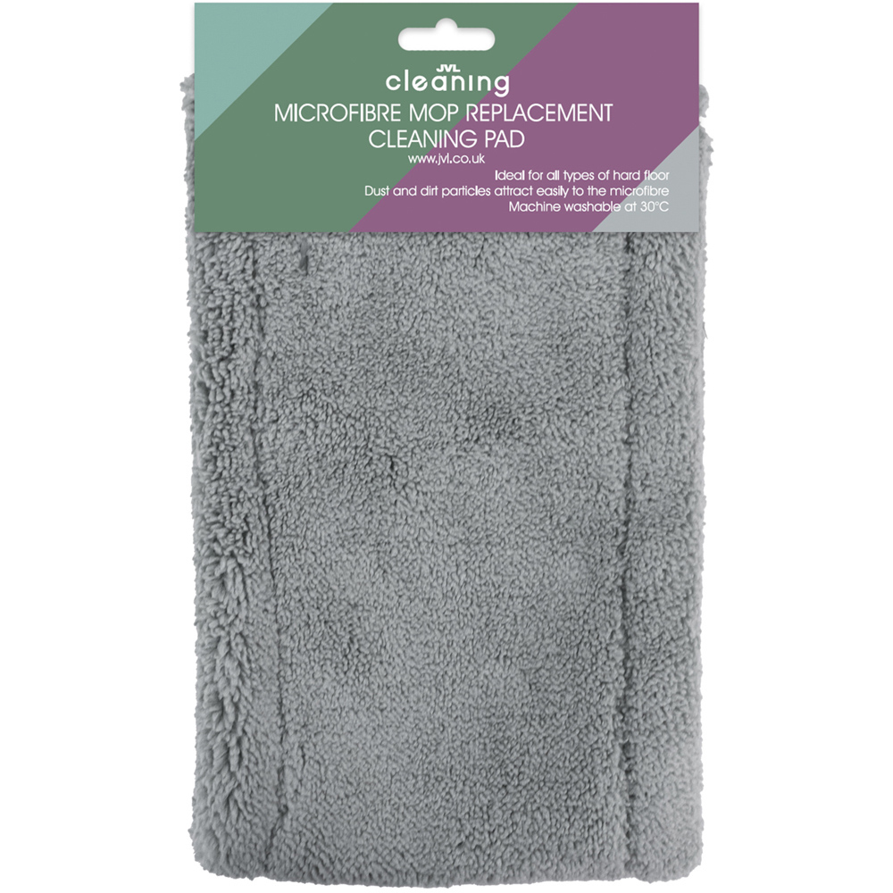 JVL Cleaning Grey Replacement Microfibre Mop Pad 2 Pack Image 5