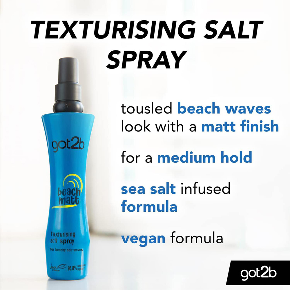 Schwarzkopf got2b Beach Matt Textured Mermaid Matte Finish Salt Spray 200ml 3 Pack Image 4