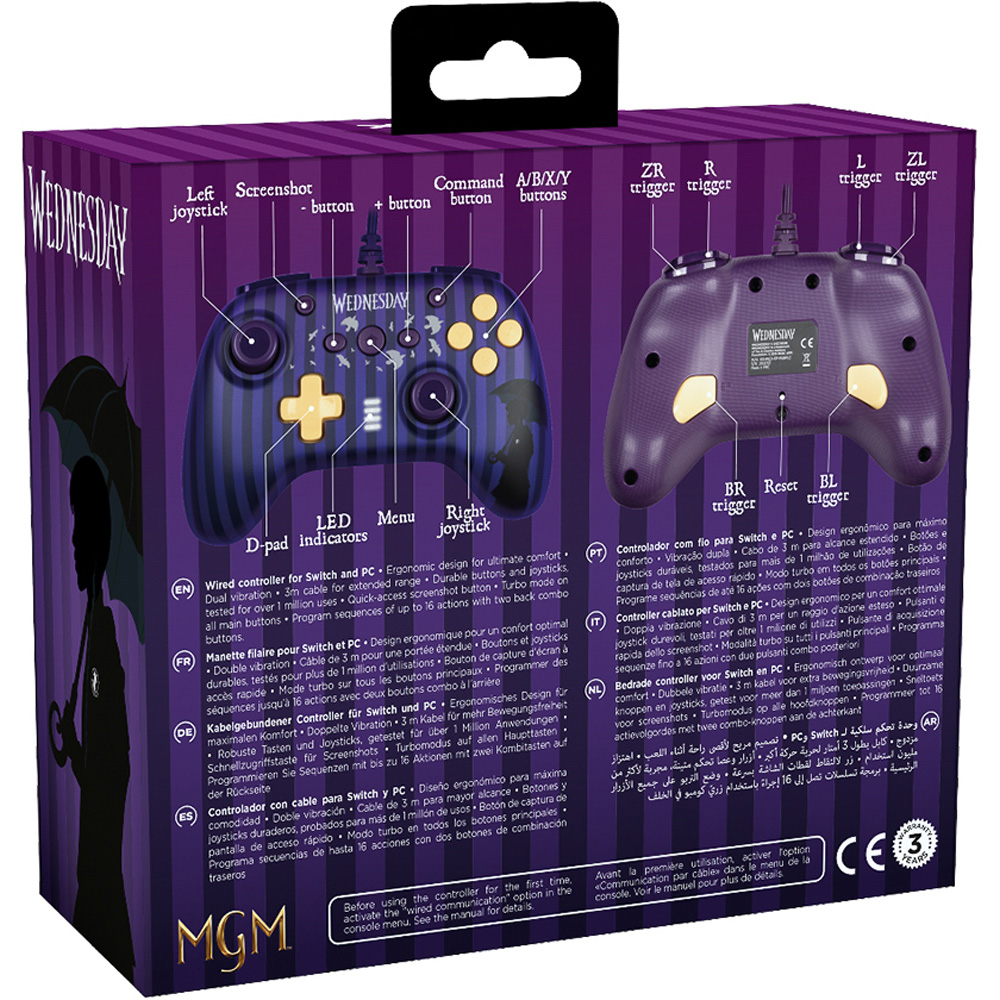 Wednesday Wired Nintendo Switch and PC Controller Image 3