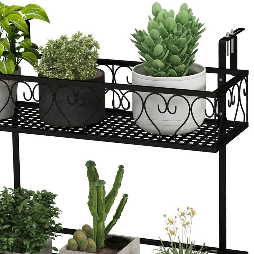 Costway 3 Shelf Hanging Plant Stand with Adjustable Hooks Image 2