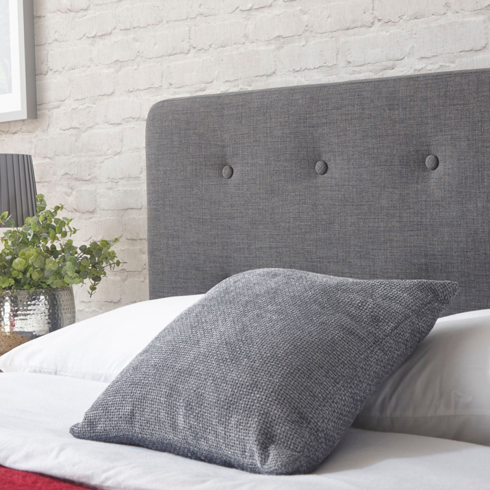 Home Source Ashbourne King Size Grey Bed Image 3
