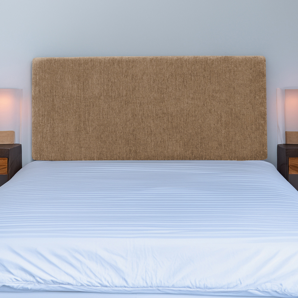 Bedmaster Valencia Super King Size Mink Chenille Plain Headboard Image 1