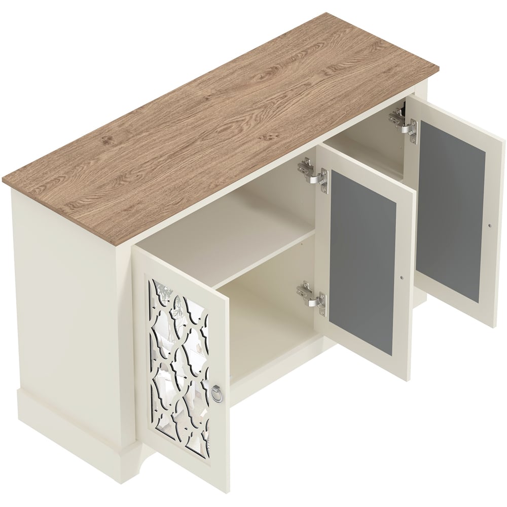 GFW Honiton 3 Door Ivory Sideboard Image 4