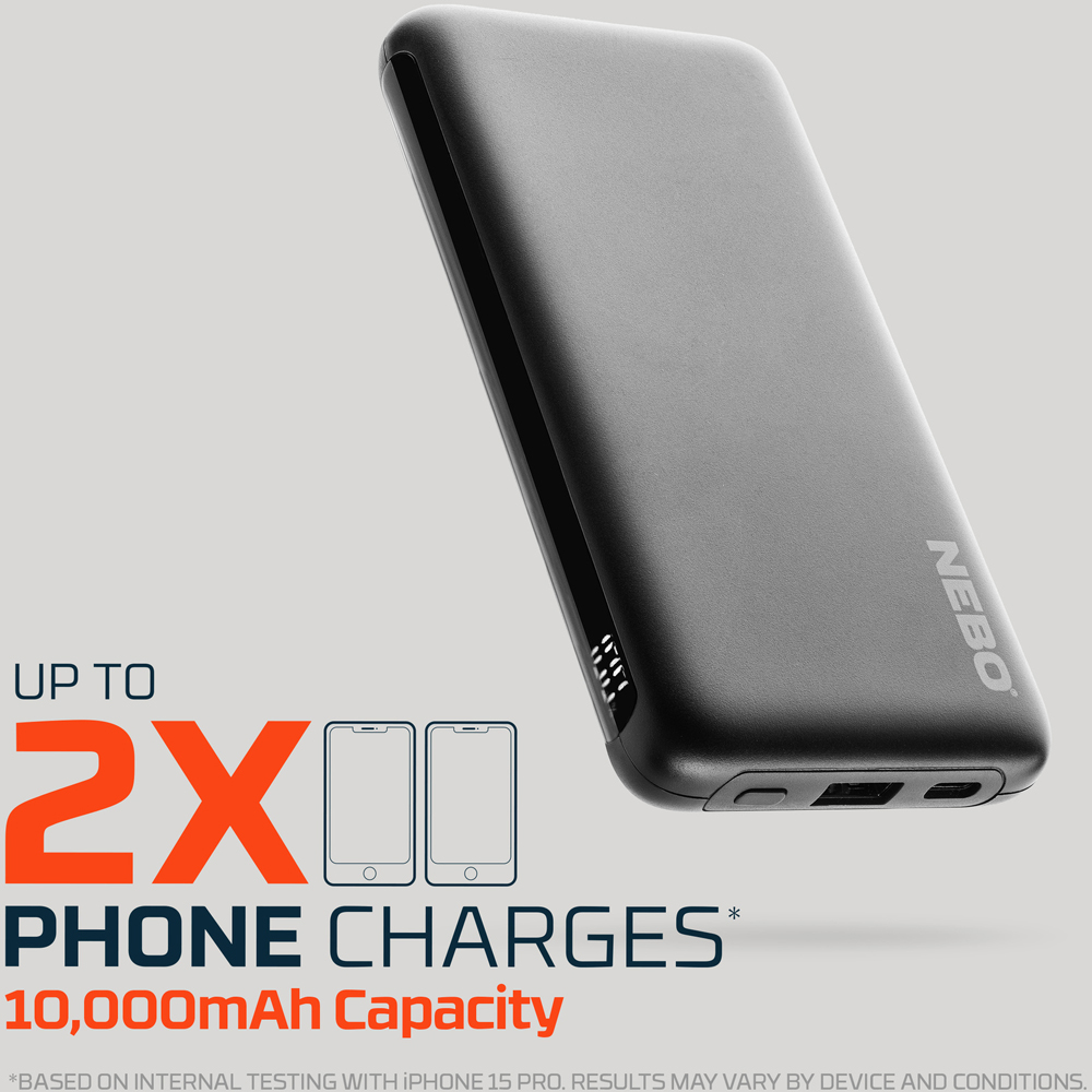 Nebo 10K Portable Power Bank with Digital Display 10000mAh Image 4