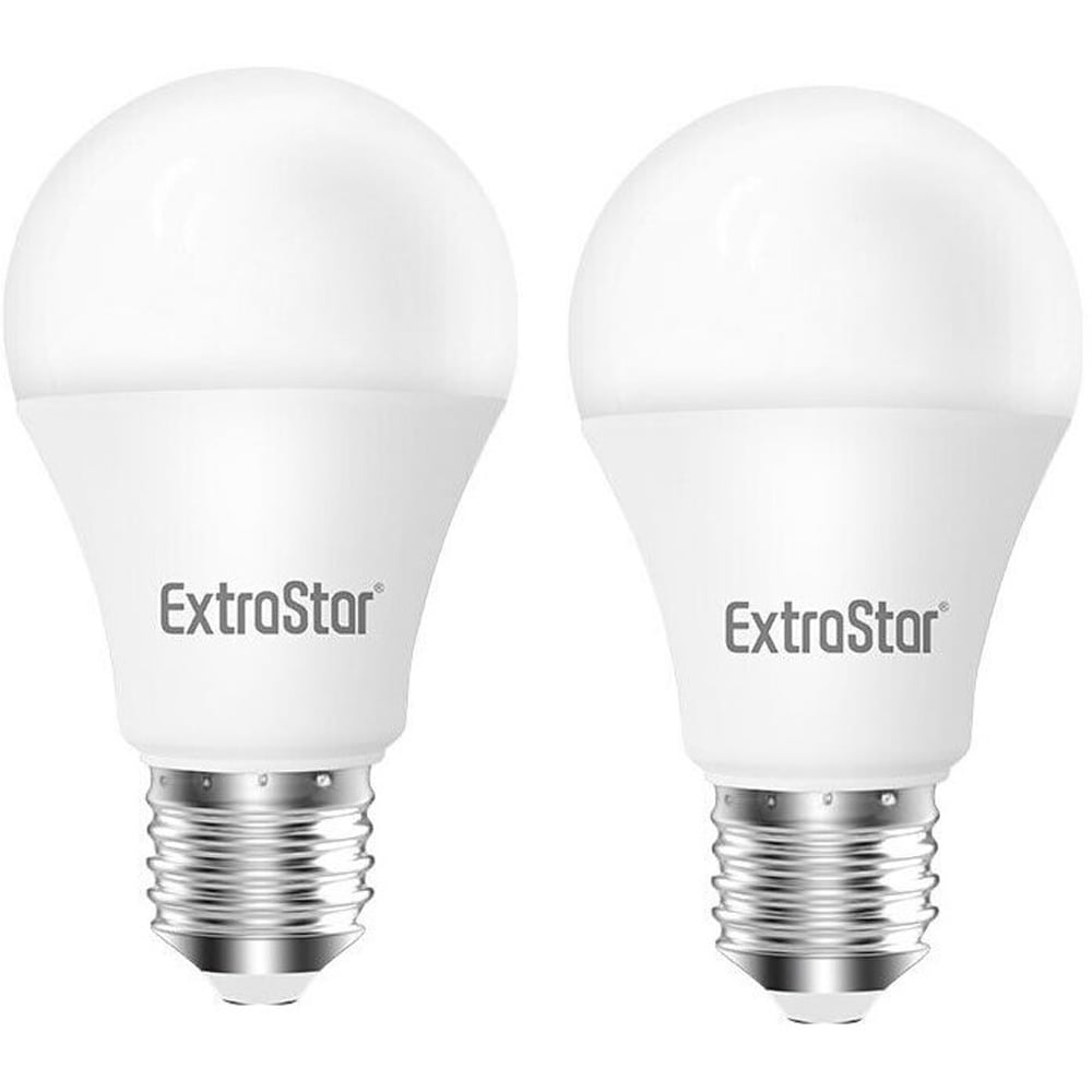 ExtraStar 2 Pack E27 A60 LED 800 Lumens Ball Bulb Image 1