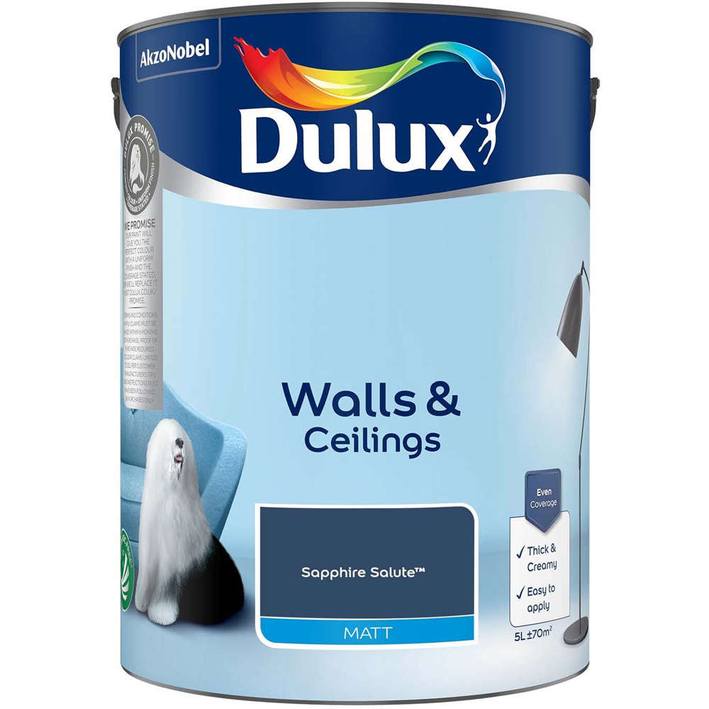 Dulux Walls and Ceilings Matt Emulsion Paint - Sapphire Salute Image 2
