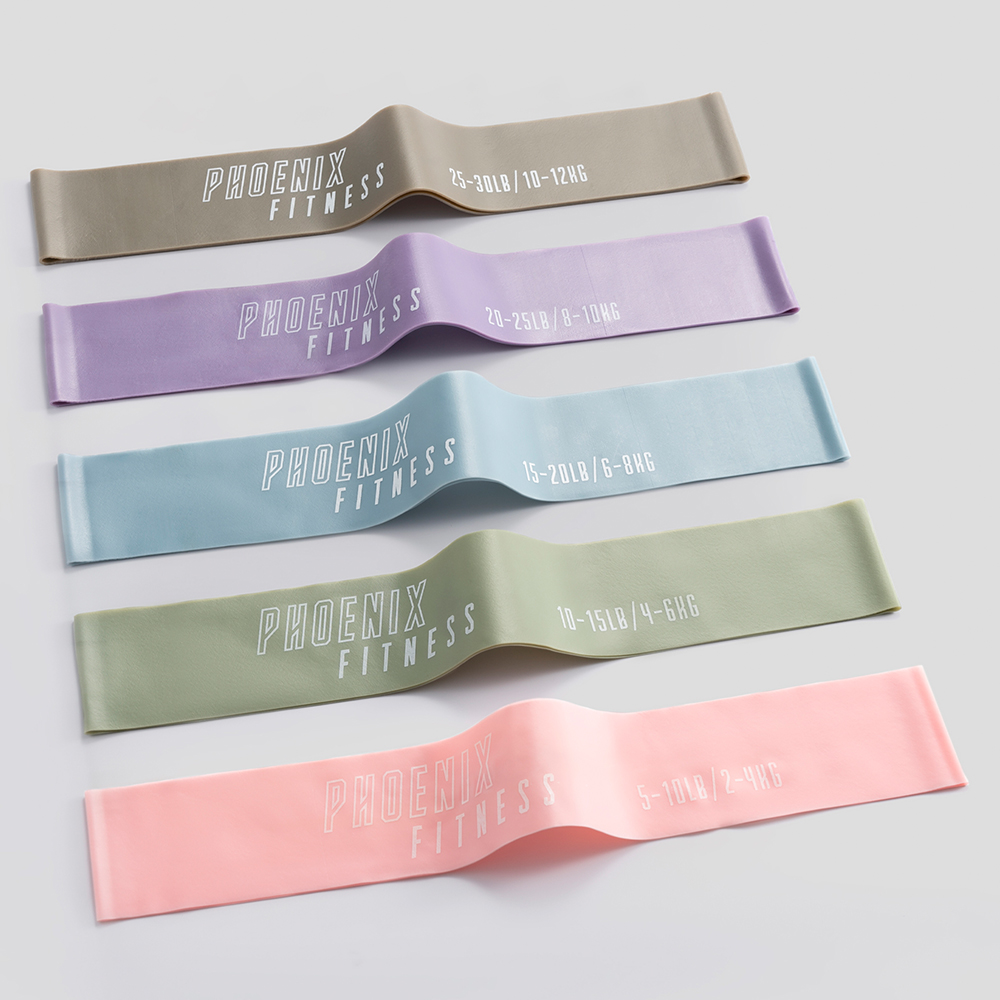 Phoenix Fitness Pastel Resistance Band 5 Pack Image 2