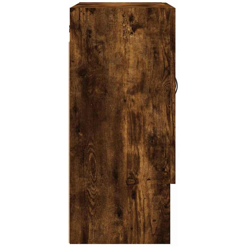 vidaXL 2 Door Single Shelf Smoked Oak Wall Cabinet Image 7
