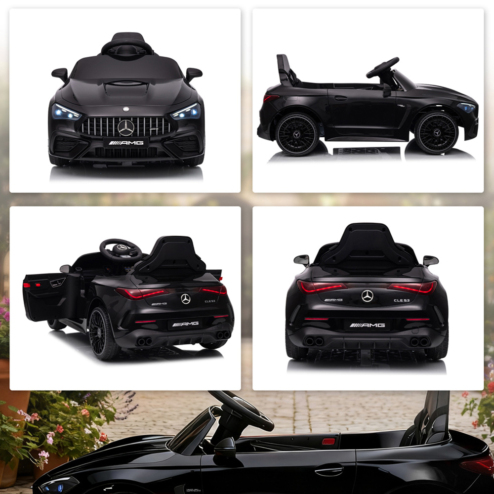 Tommy Toys Kids Black Licensed Mercedes AMG Electric Ride On Car with Remote and Seatbelt 12V Image 3