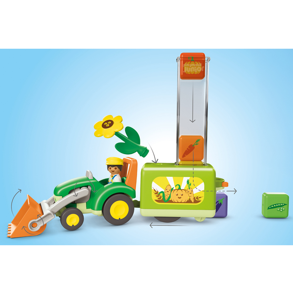 Playmobil Junior Tractor with Load and Drop Planter Playset Image 6