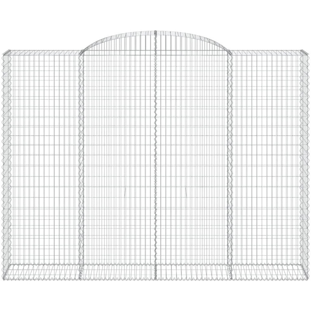 vidaXL Silver Galvanised Iron Gabion Basket 300 x 50 x 220/240cm 8 Pack Image 2