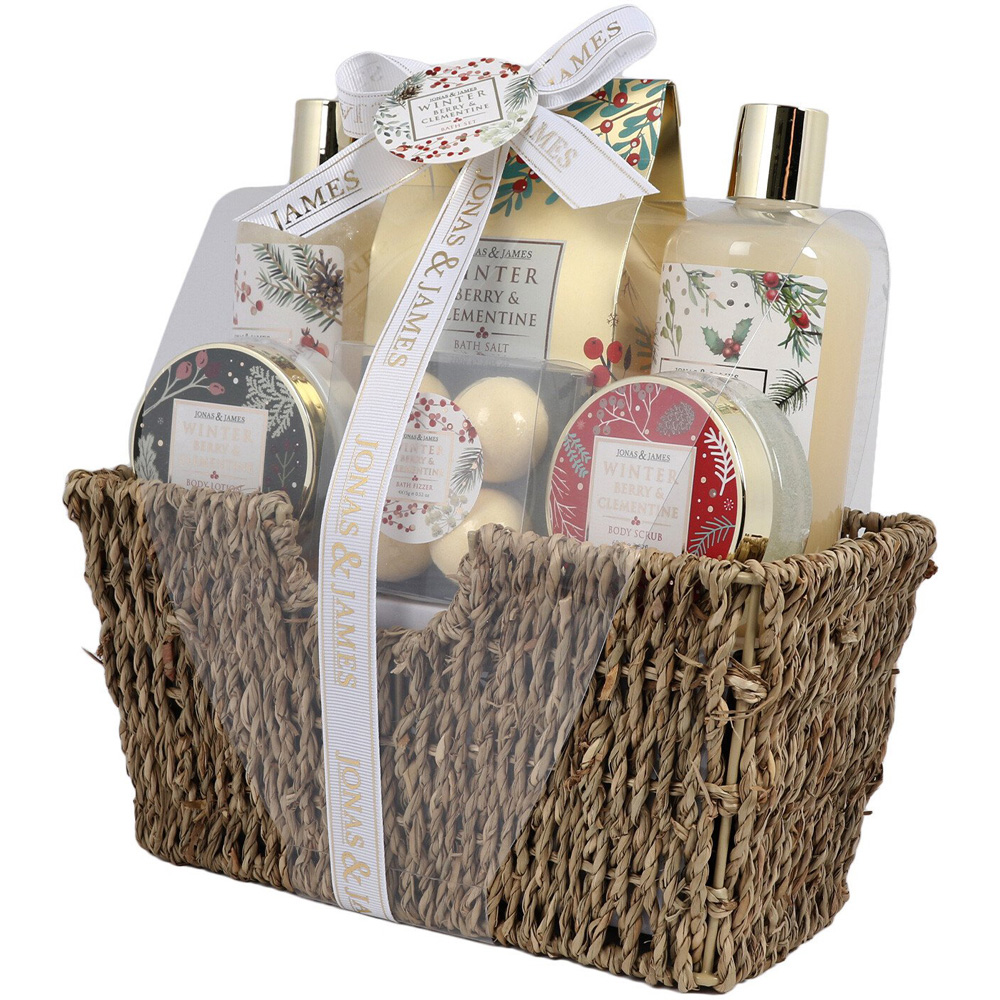 Winter Berry & Clementine Basket Set - Brown Image 3