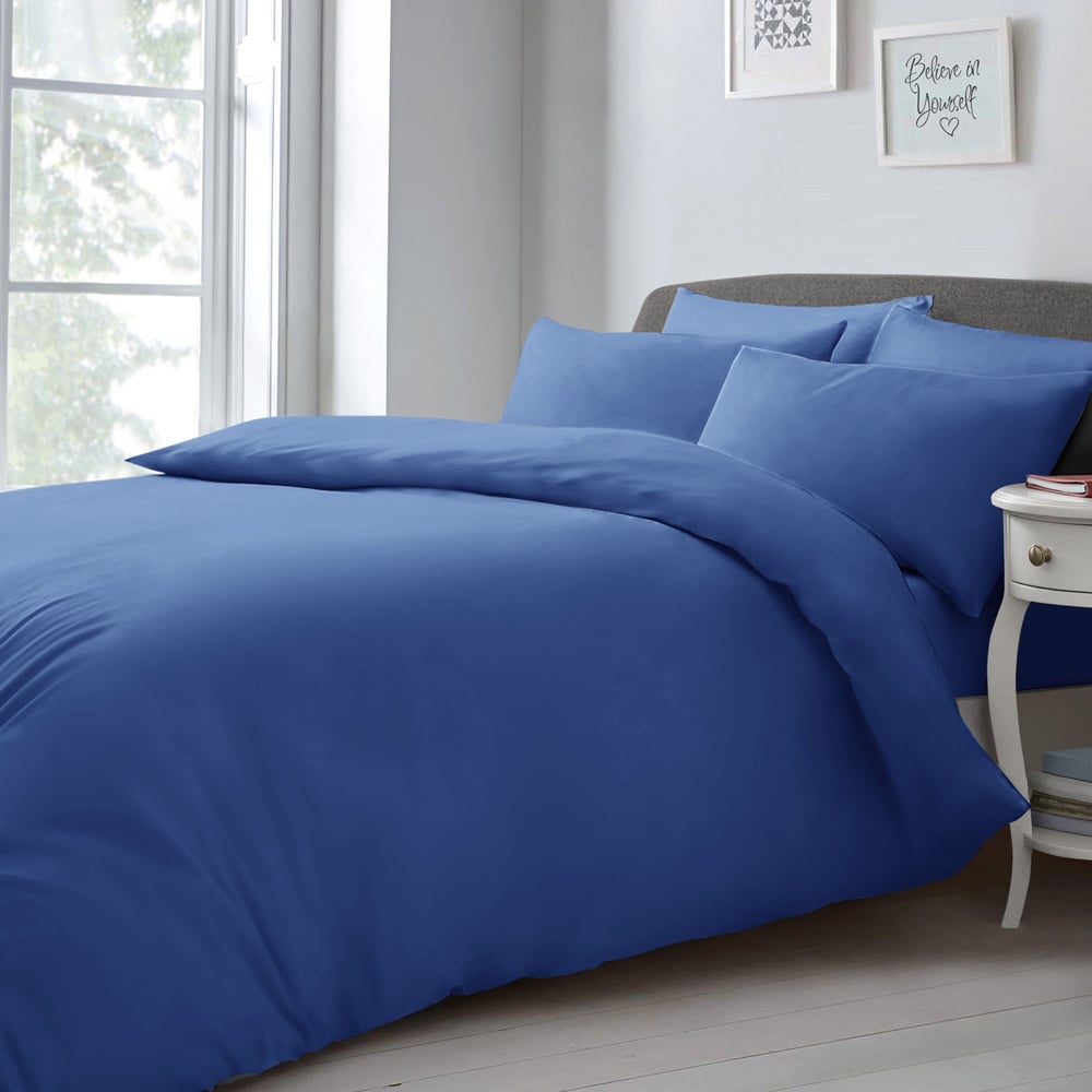 Velosso Microfibre King Size French Blue Duvet Set Image