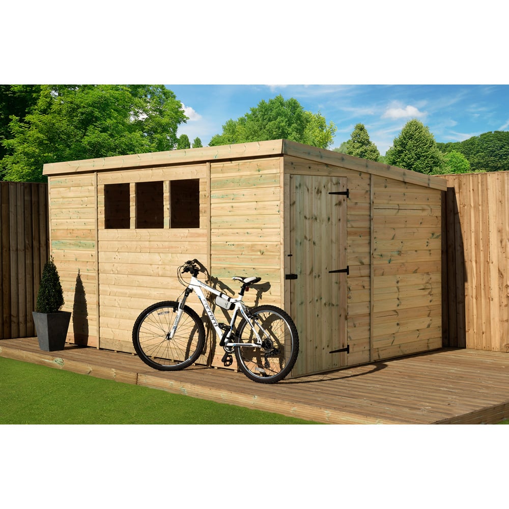 Empire Sheds 2500 8 x 8ft Tongue and Groove Pent Garden Shed Image 2
