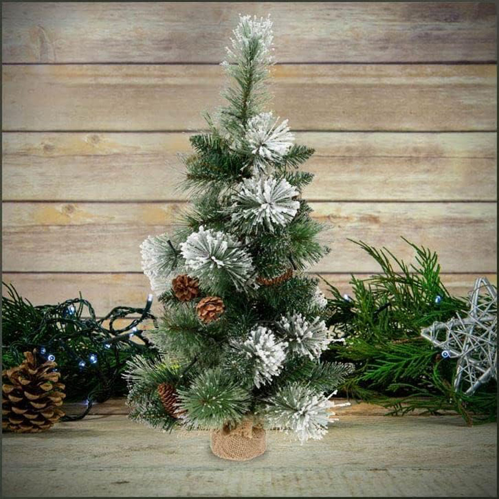 Garden Gear Warm White LED Frosted Snow Tip Artificial Christmas Tree 57cm Image 5