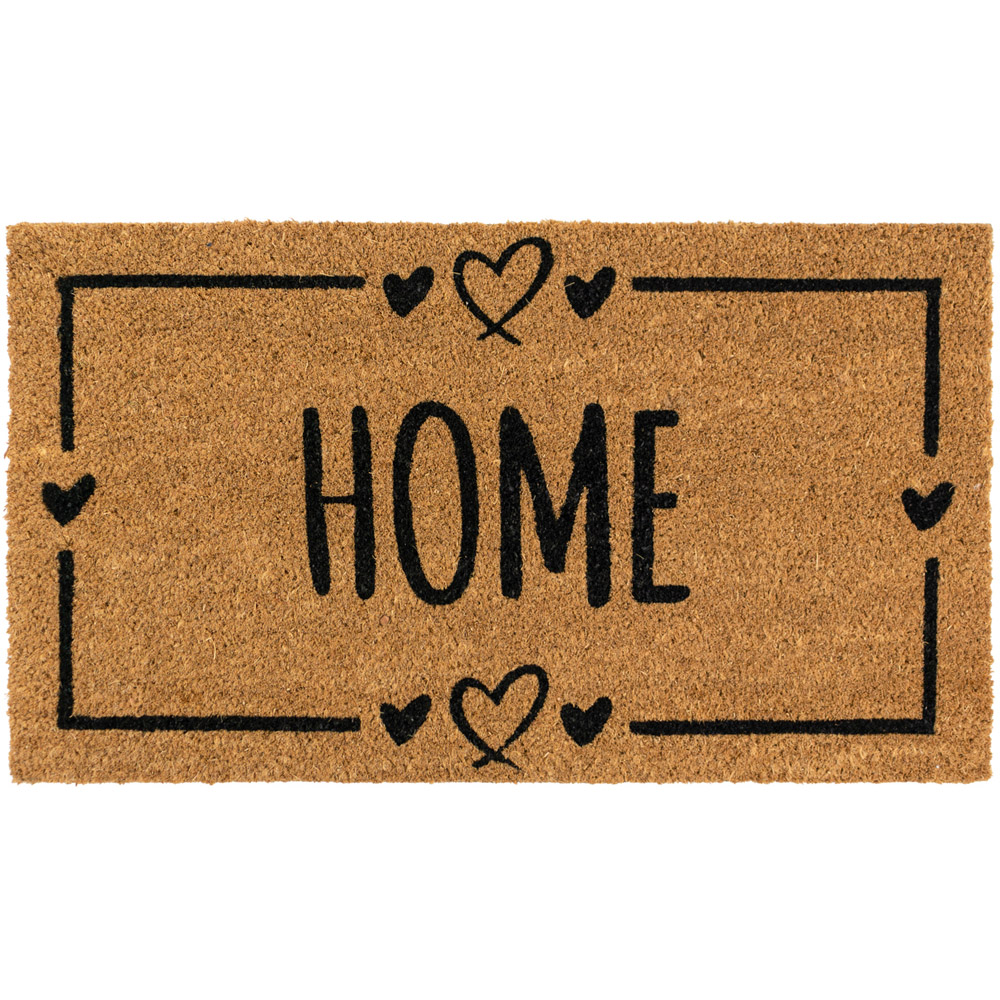 JVL Home Hearts Coir Latex Backed Door Mat and Runner Set Image 4