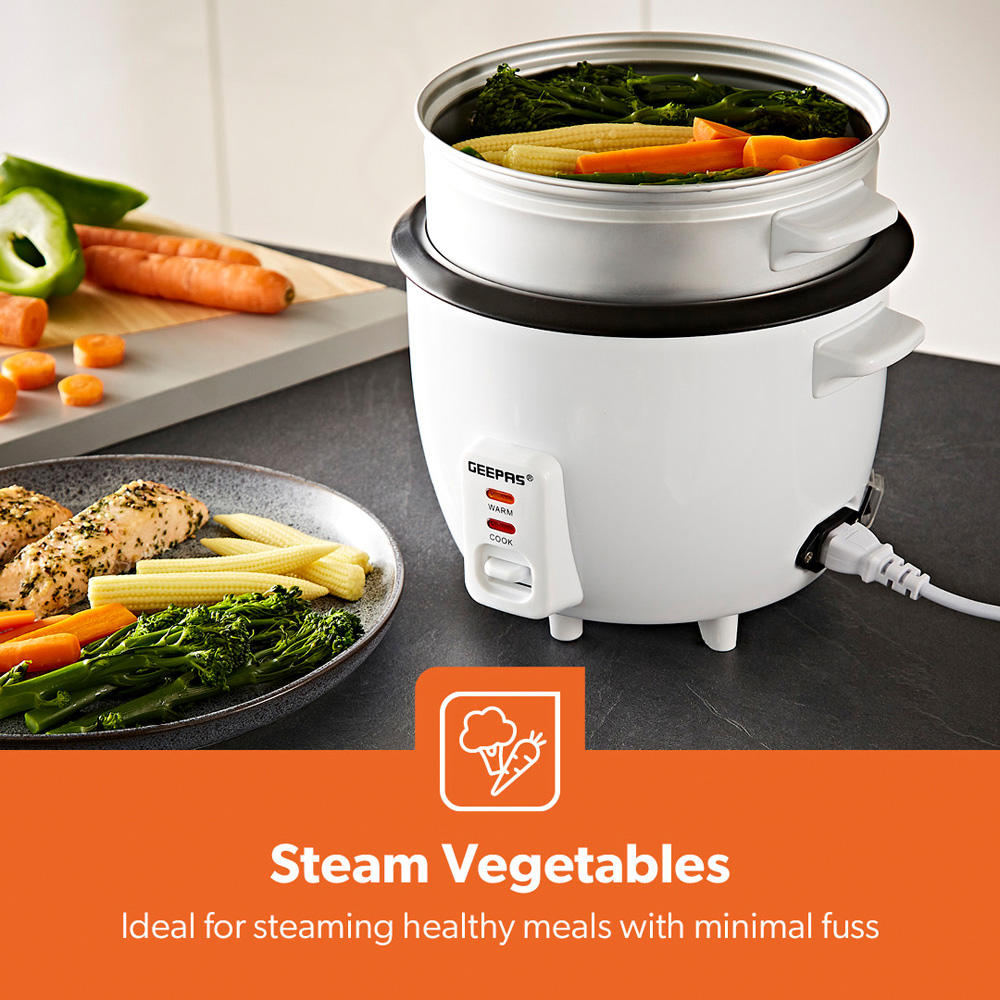 Geepas GRC35017UK 1L Electric Rice Cooker and Steamer 450W Image 6