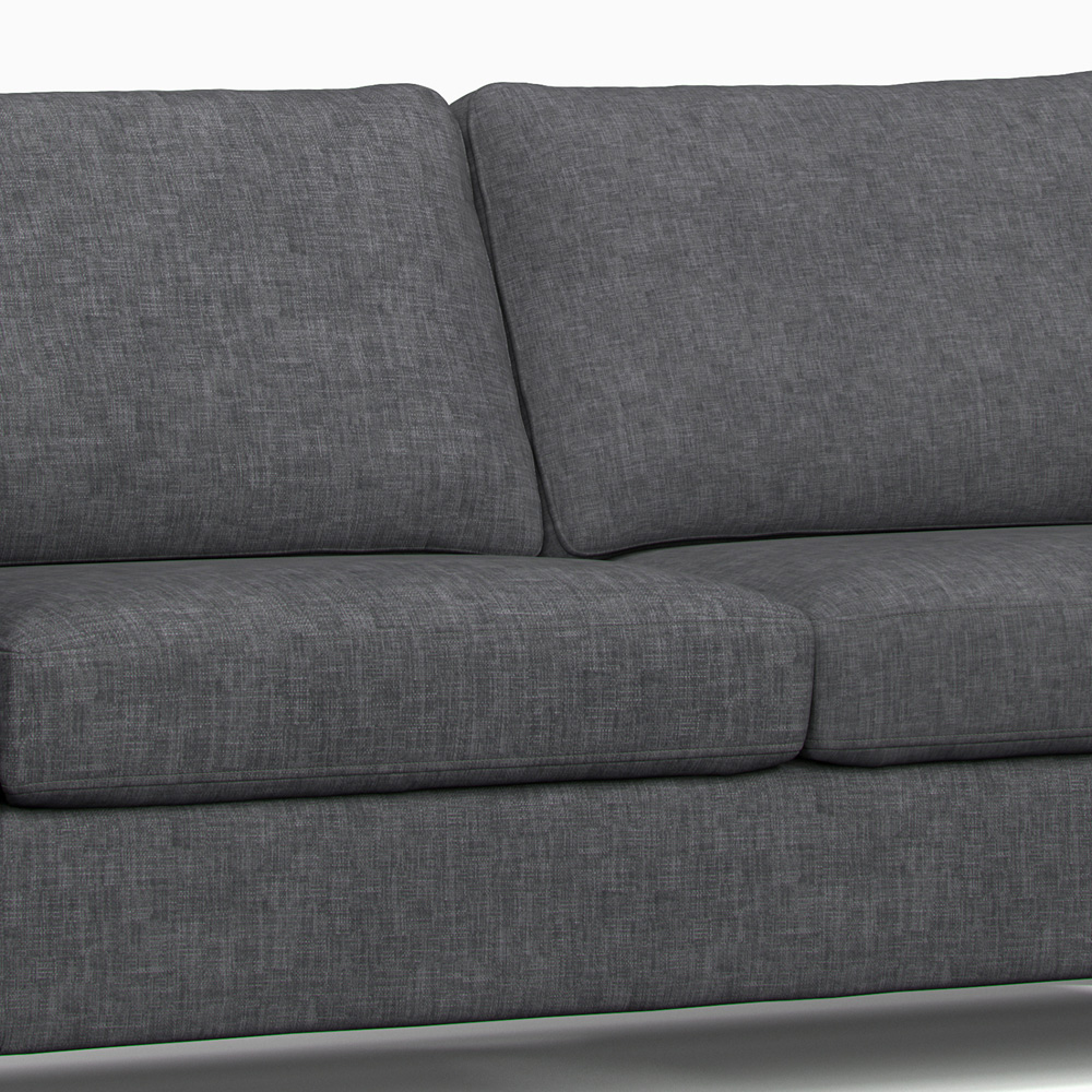 York 3 Seater Grey Turin Sofa Image 3
