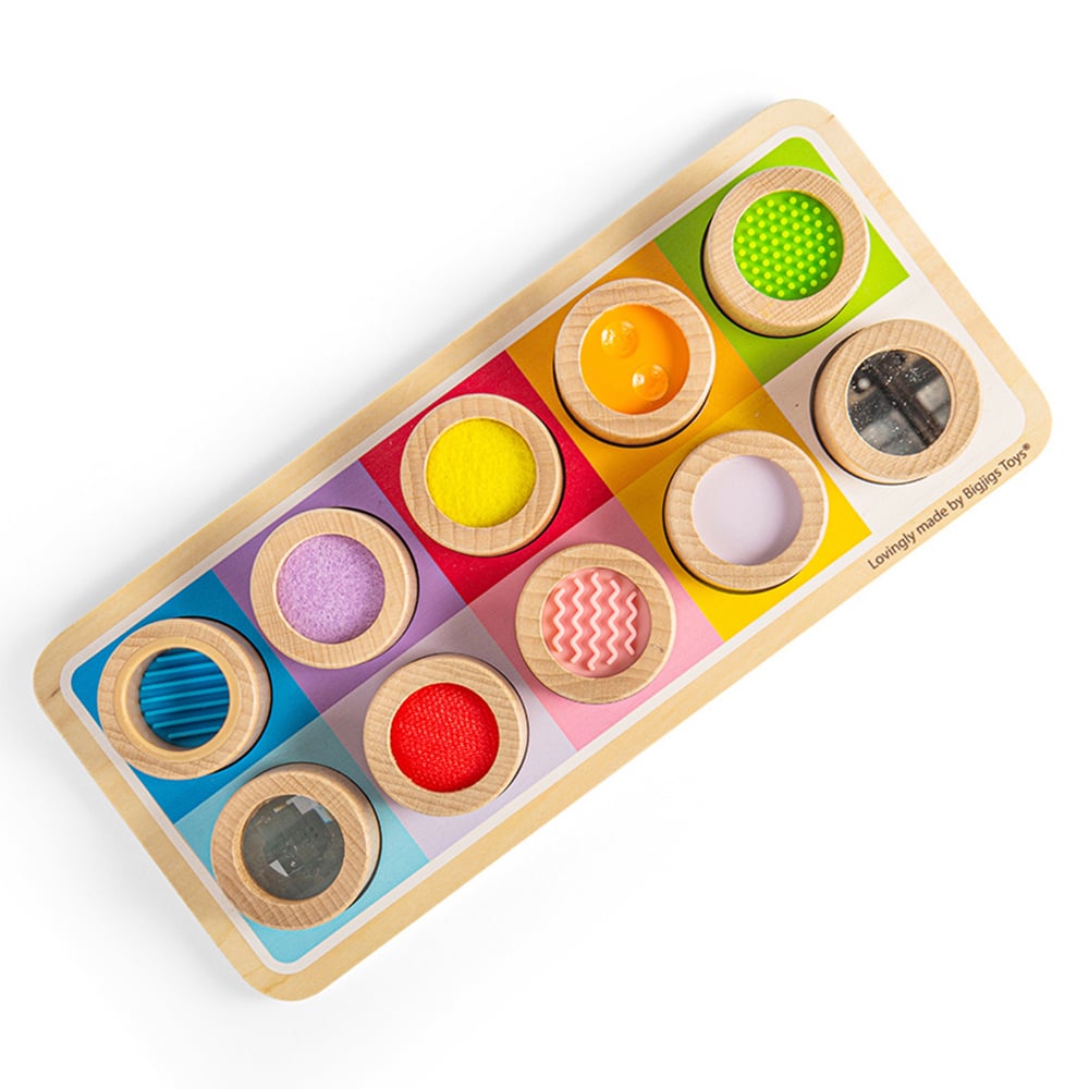 Bigjigs Toys Wooden Rainbow Sensory Board Image 2