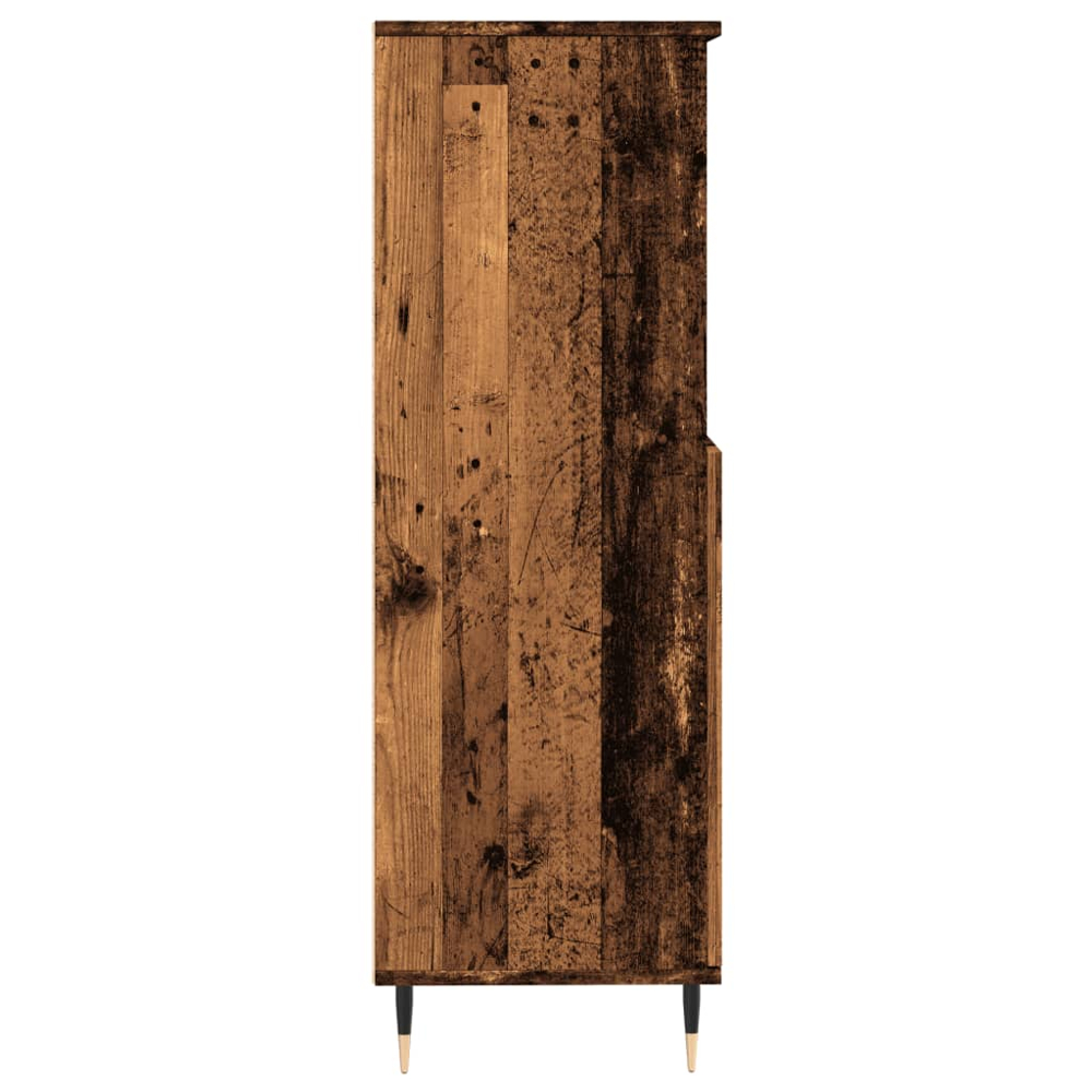 vidaXL 2 Door 2 Shelf Old Wood Highboard Image 6