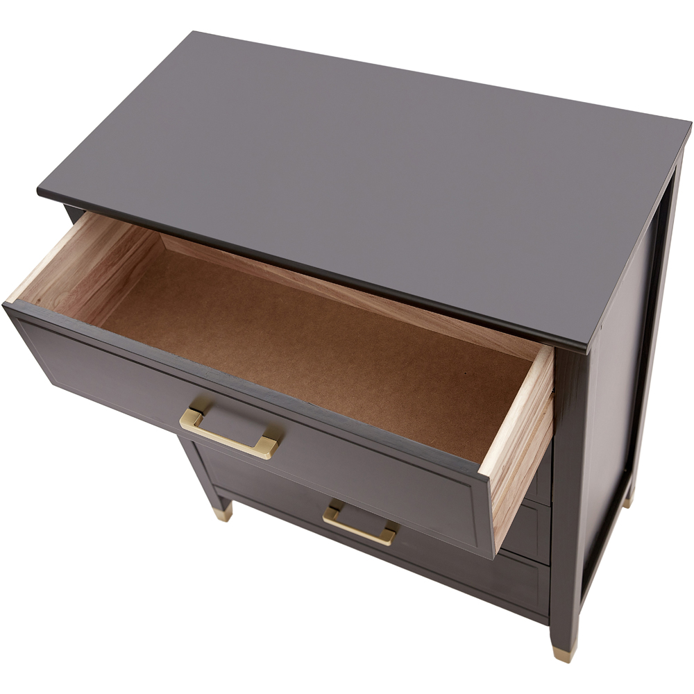 Palazzi 4 Drawer Black Chest of Drawers Image 5