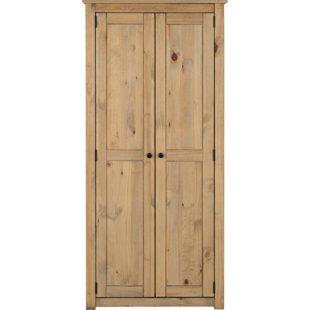 Seconique Panama 2 Door Natural Wax Wardrobe Image 3