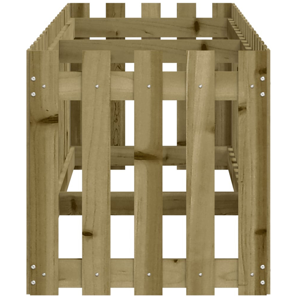 vidaXL Brown Impregnated Solid Pine Wood Raised Garden Bed 50 x 200 x 50cm Image 5