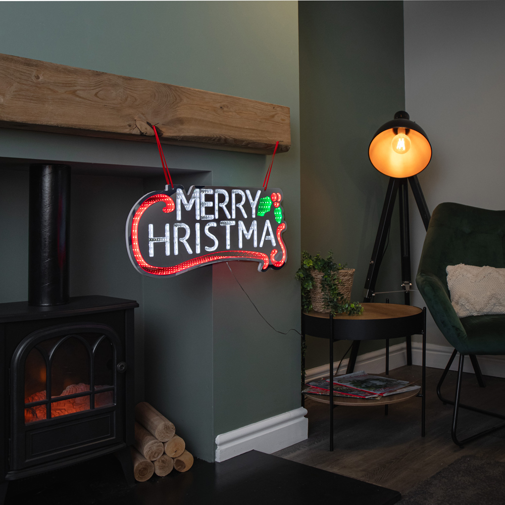 Samuel Alexander Multicolour LED Light Up Merry Christmas Infinity Christmas Decoration Image 3