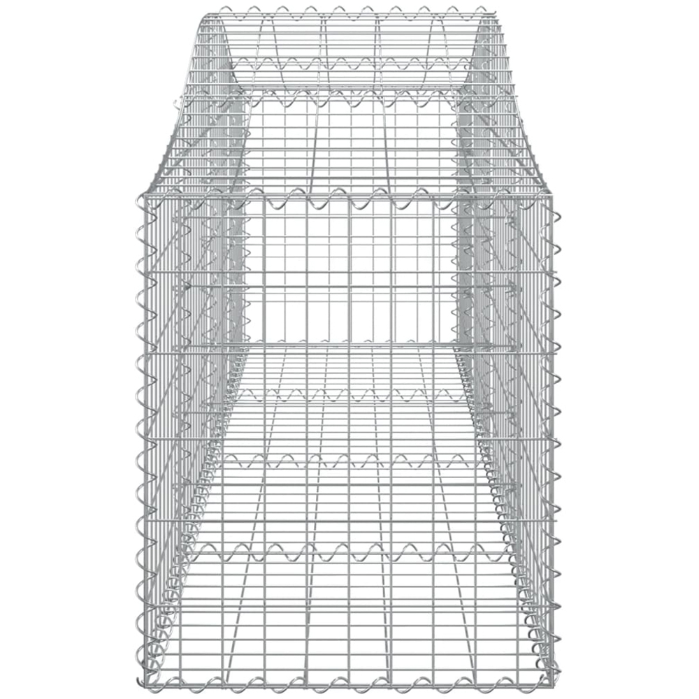 vidaXL Silver Galvanised Iron Arched Gabion Basket 200 x 50 x 60/80cm 20 Pack Image 3