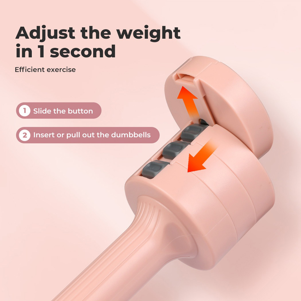 Spector Centra Pink Metal Adjustable Dumbbell Pair 1-2.5kg Image 4