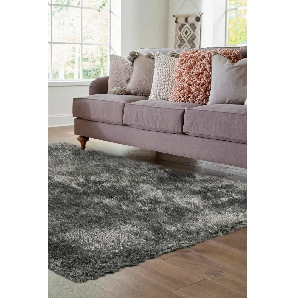 Homemaker Opulence Grey Shaggy Rug 115 x 160cm Image 5
