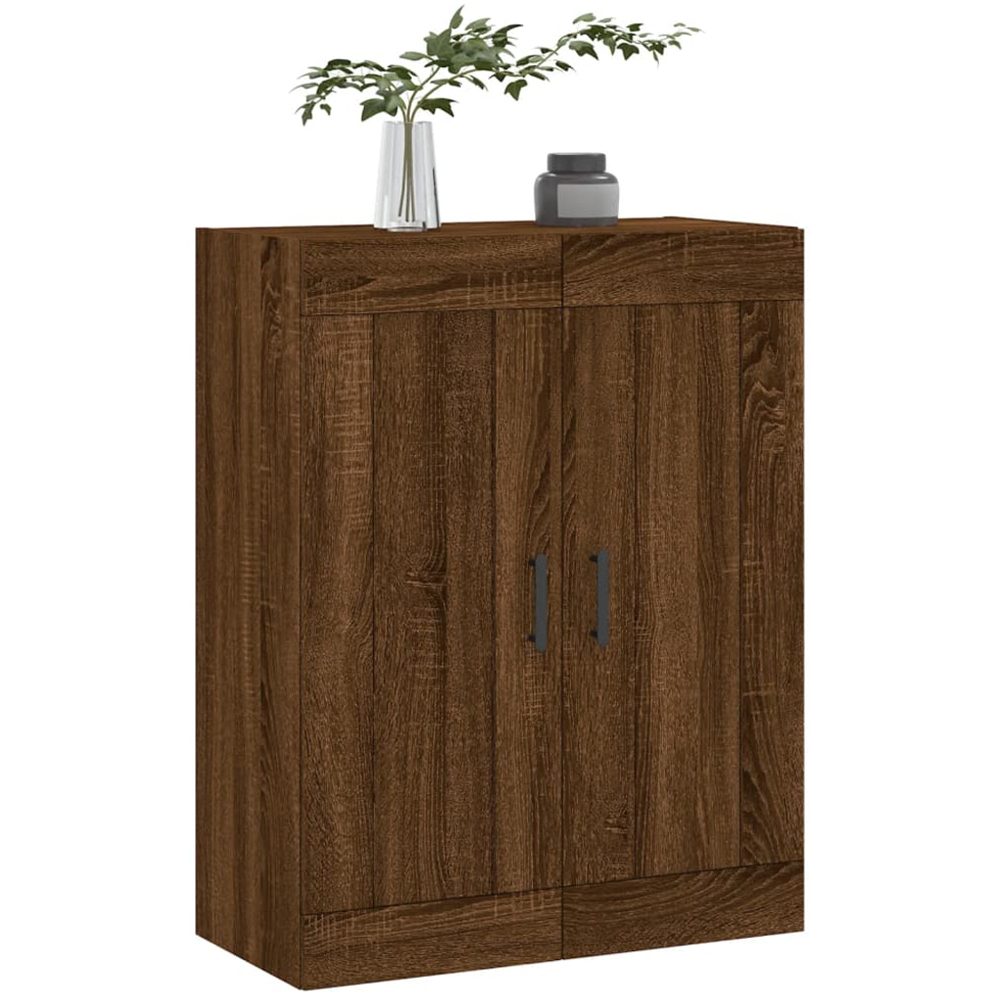 vidaXL 2 Door Brown Oak Wall Mounted Cabinet Image 4