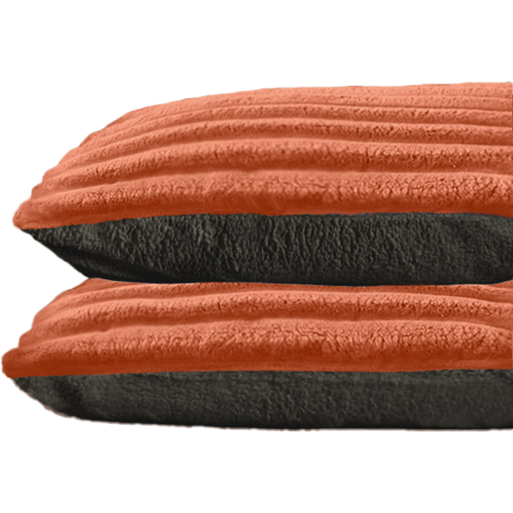 Velosso Rust Jumbo Cord Pillowcase 2 Pack Image 1
