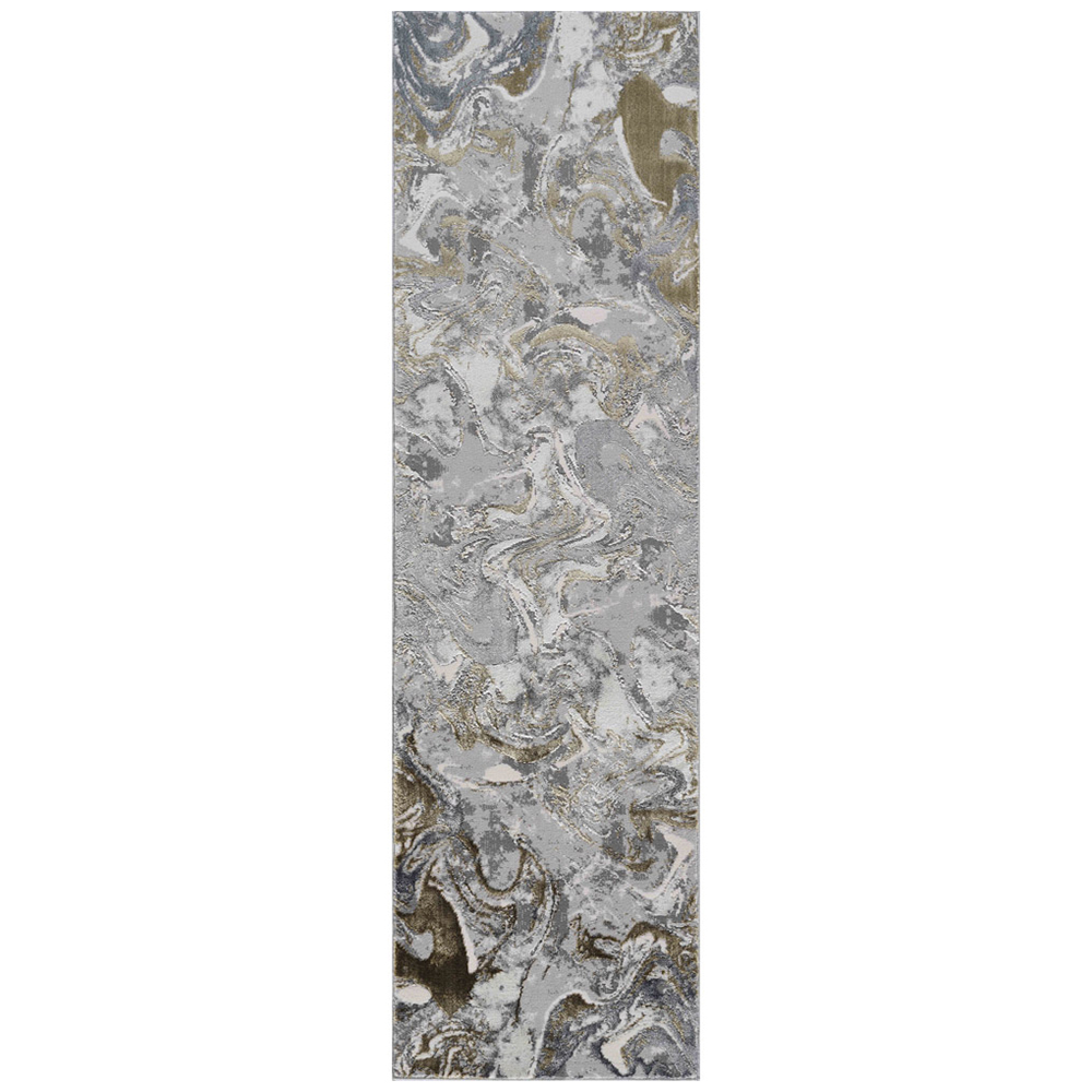 Desire Rugs Solarius Gold Living Room Abstract Area Rug 60 x 220m Image 1