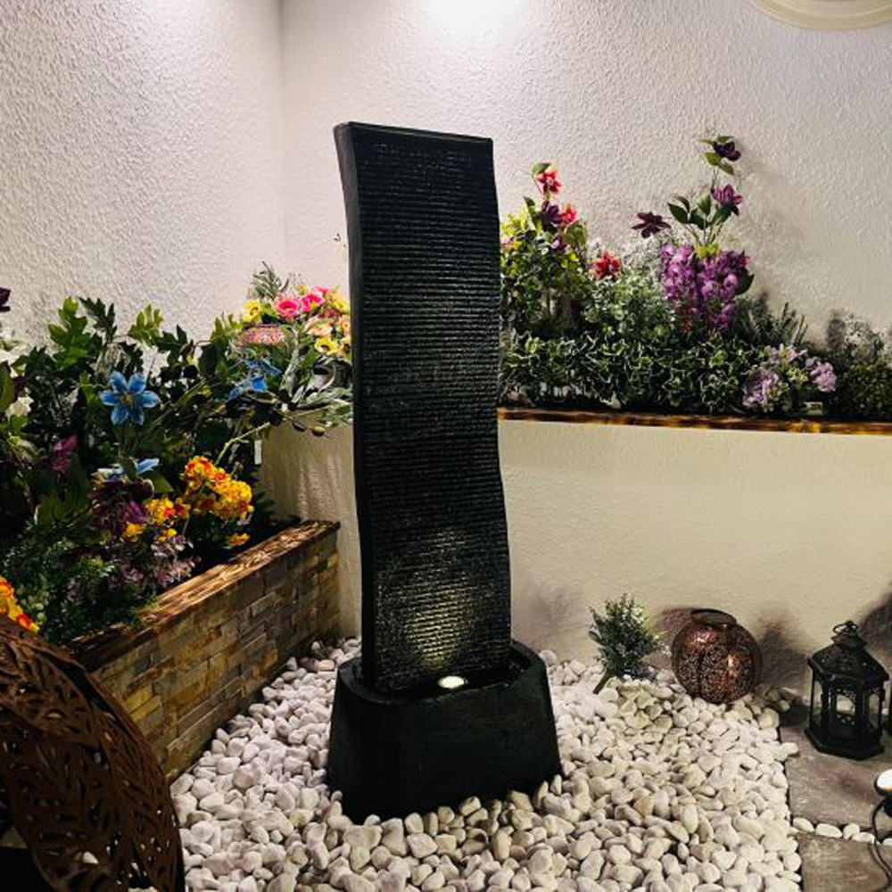 Tranquillity Nior Cascade Oriental LED Solar Water Feature Image 2