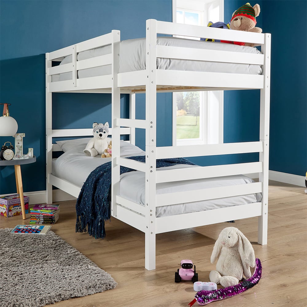 Home Source Hendon Single Grey Childrens Wooden Single Bunk Bed Image 9