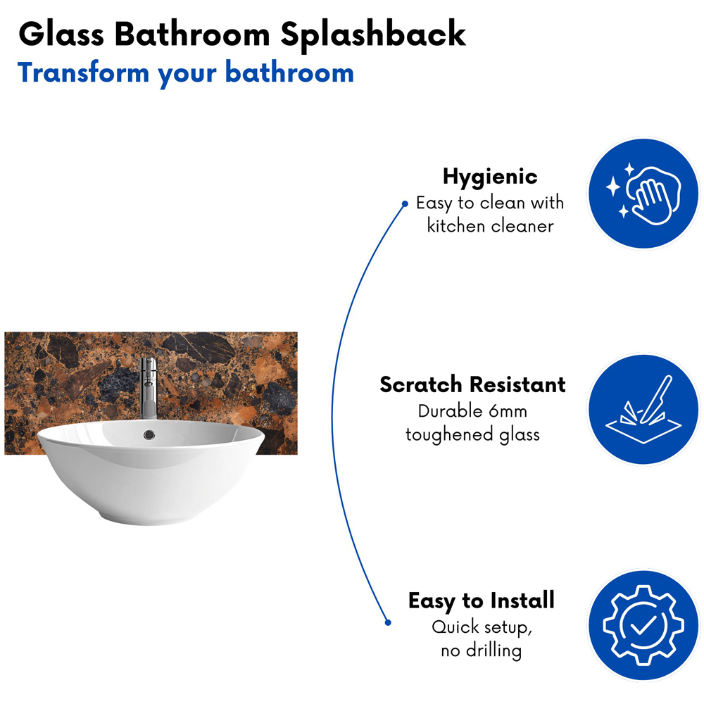 Warren Reed Designer Coopers Quartz Effect Bathroom Splashback 25 x 60cm Image 4