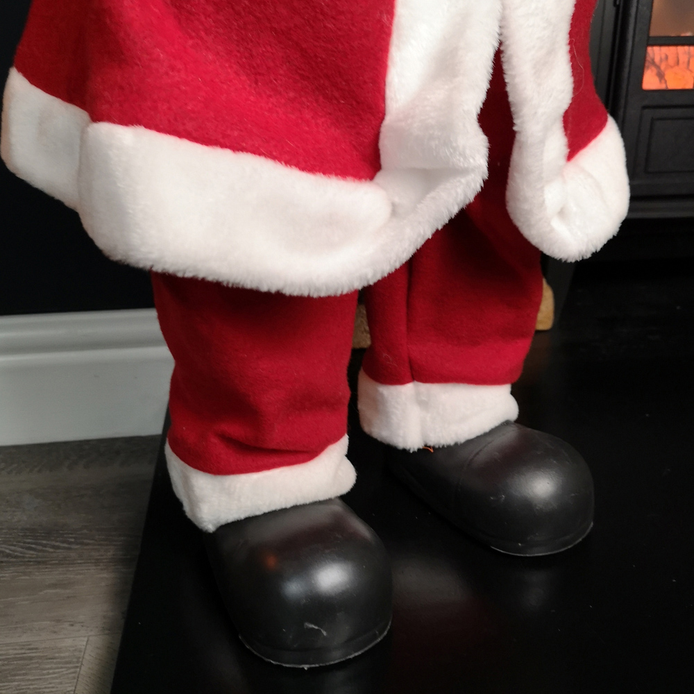 Samuel Alexander Red Standing Santa Claus Christmas Decoration with Present and Green Sack 80cm Image 8