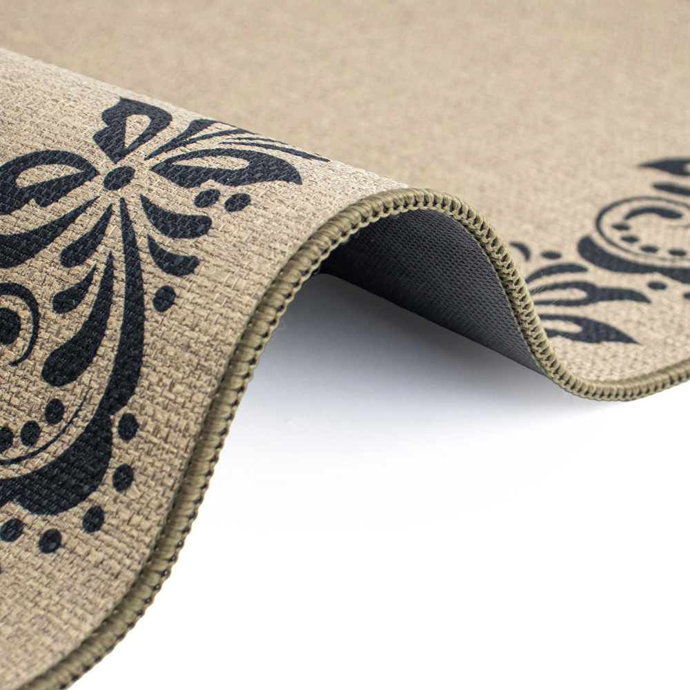 JVL Elegance Scroll Border Rubber Backed Door Mat and Runner Set Image 6