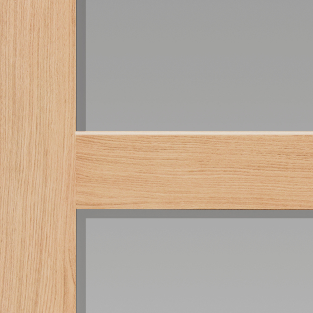 JB Kind Nevis Shaker Oak Glazed Internal Door 1981 x 762mm Image 3