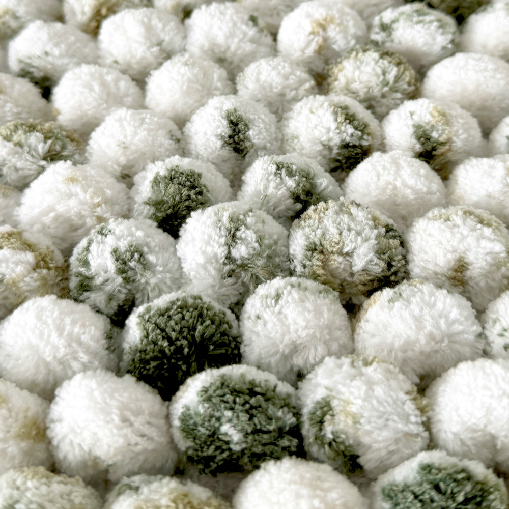 Allure Bath Fashions Luxury Marl Chunky Bobble Green Bath Mat 50 x 80cm Image 3