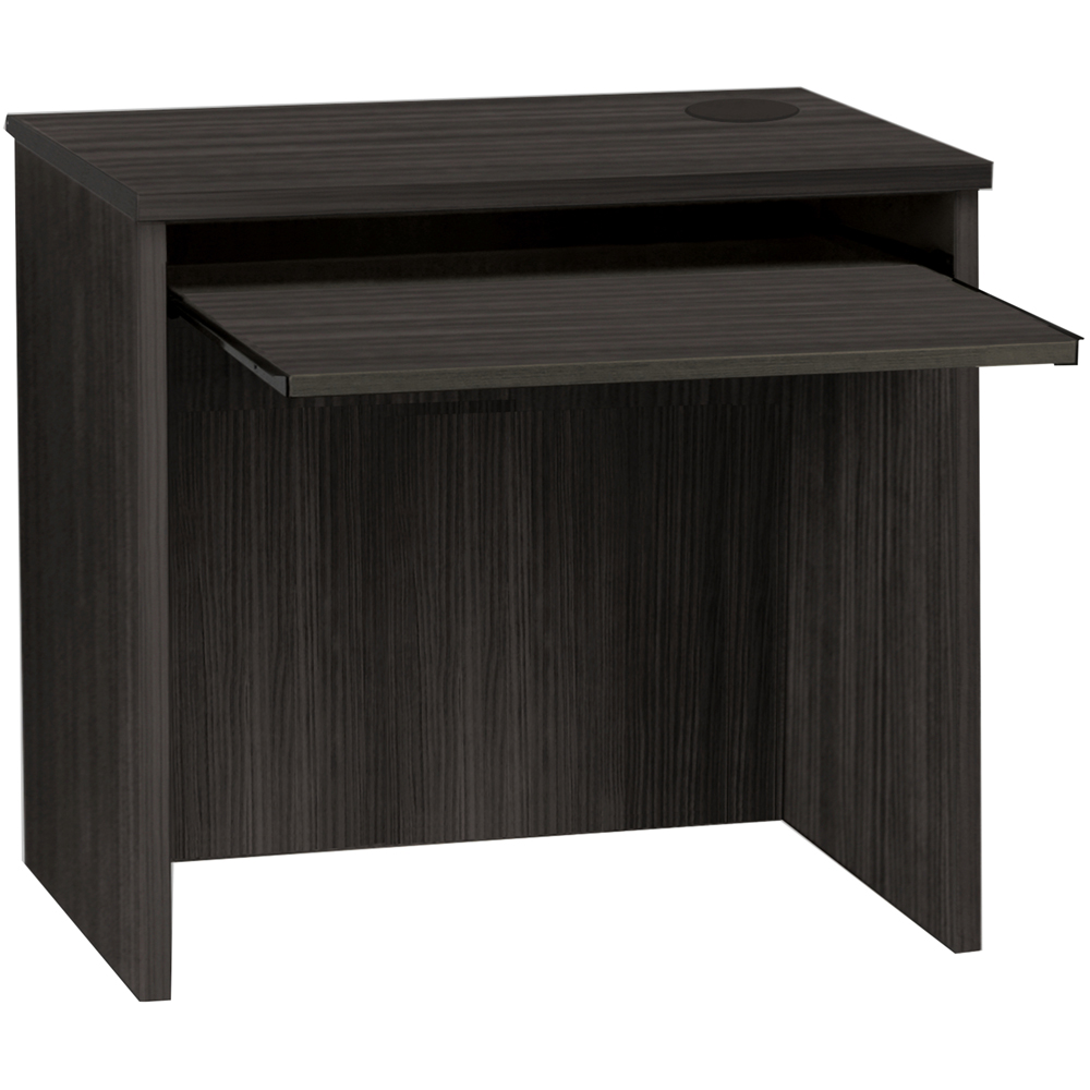 R White Cabinets Home Office Desk with Keyboard Tray Black Image 2