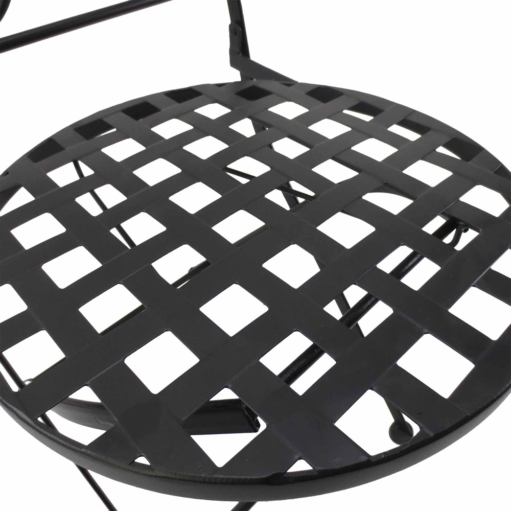 Outsunny 2 Seater Foldable Bistro Set Mosaic Black Image 3