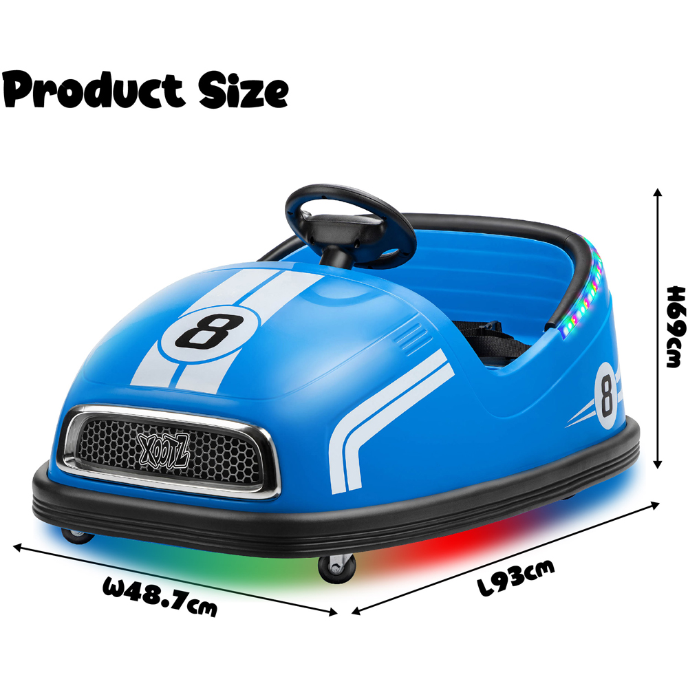 Xootz Blue Kids Electric Big Bumper Ride-On Car Image 8