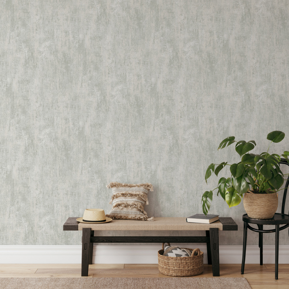 Muriva Phelan Stone-Inspired Texture Green Wallpaper Image 5