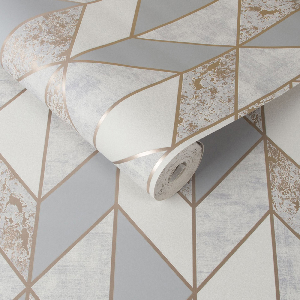 Superfresco Milan Geo Rose Gold Wallpaper Image 2
